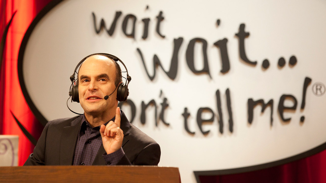Peter Sagal during a taping of Wait Wait... Don't Tell Me!